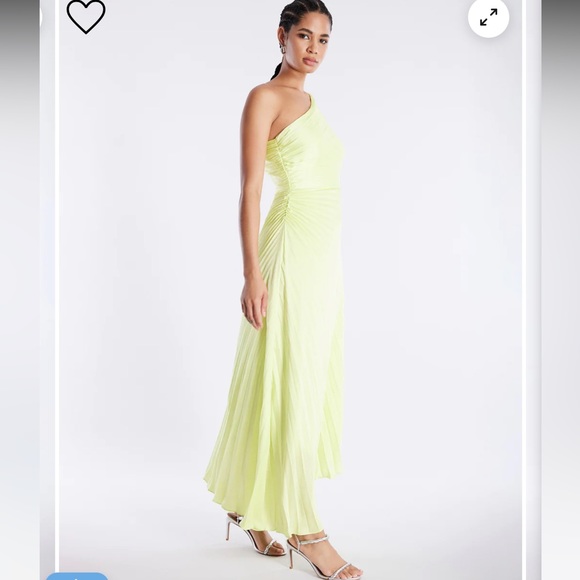 Acacia One Shoulder Satin Gown color :
Sunny Lime - Picture 3 of 9